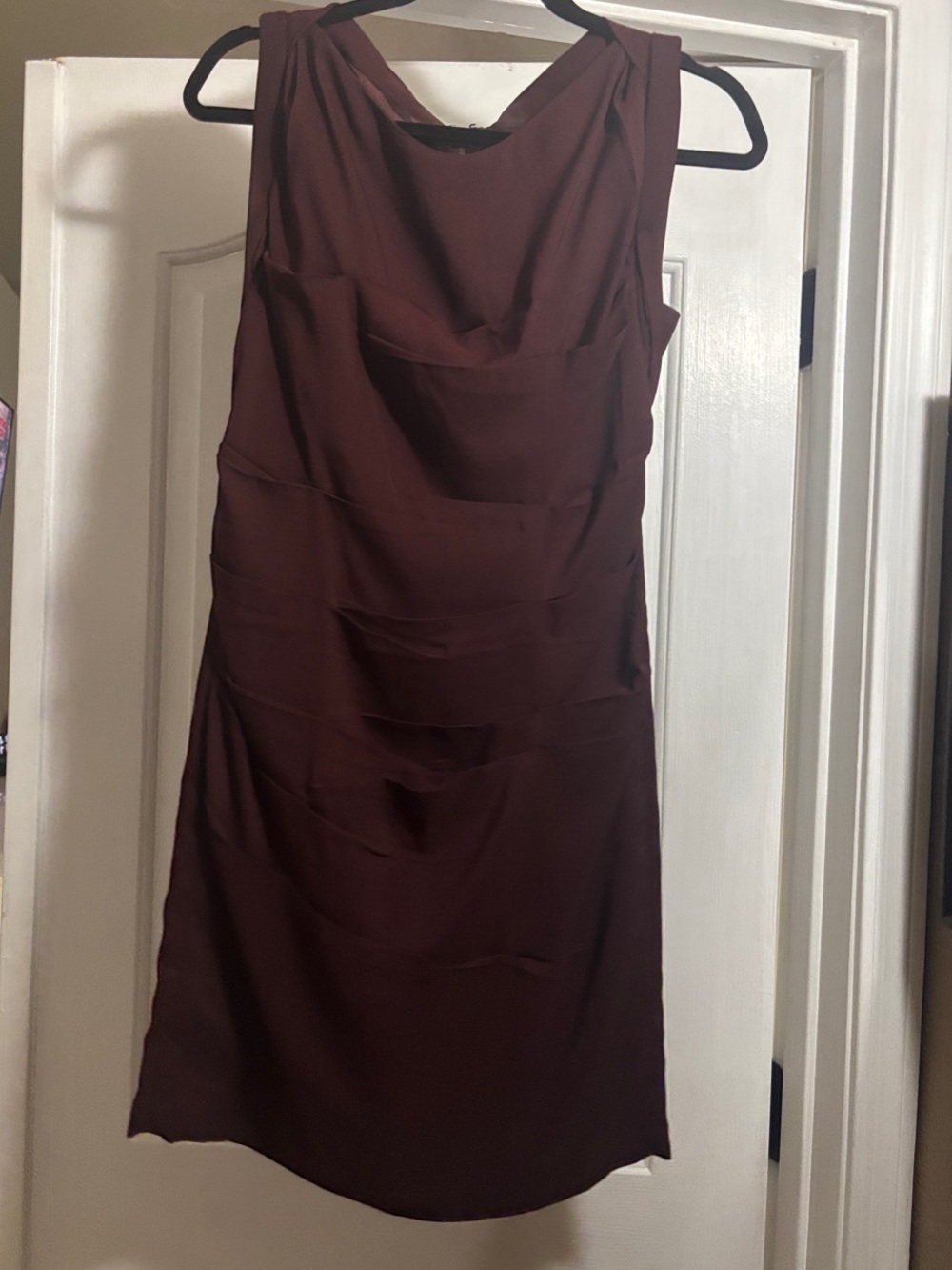 Express Sleeveless Midi Dress in Burgundy